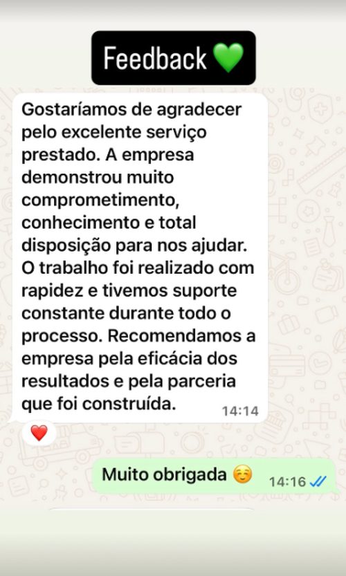 Print de mensagem de cliente satisfeito com a limpeza de reputação 3