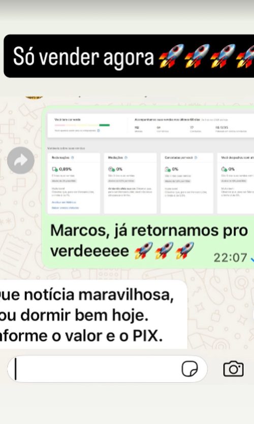 Print de mensagem de cliente satisfeito com a limpeza de reputação 6