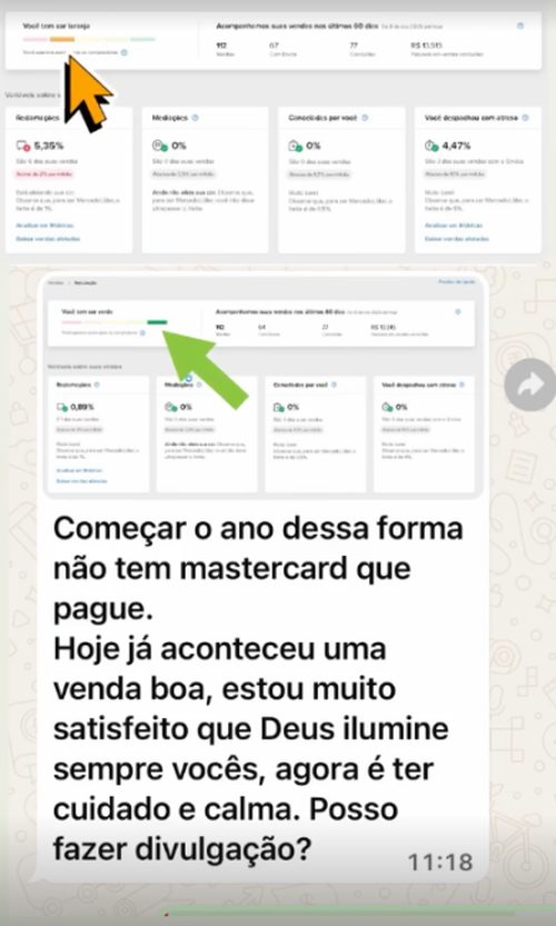 Print de mensagem de cliente satisfeito com a limpeza de reputação 2